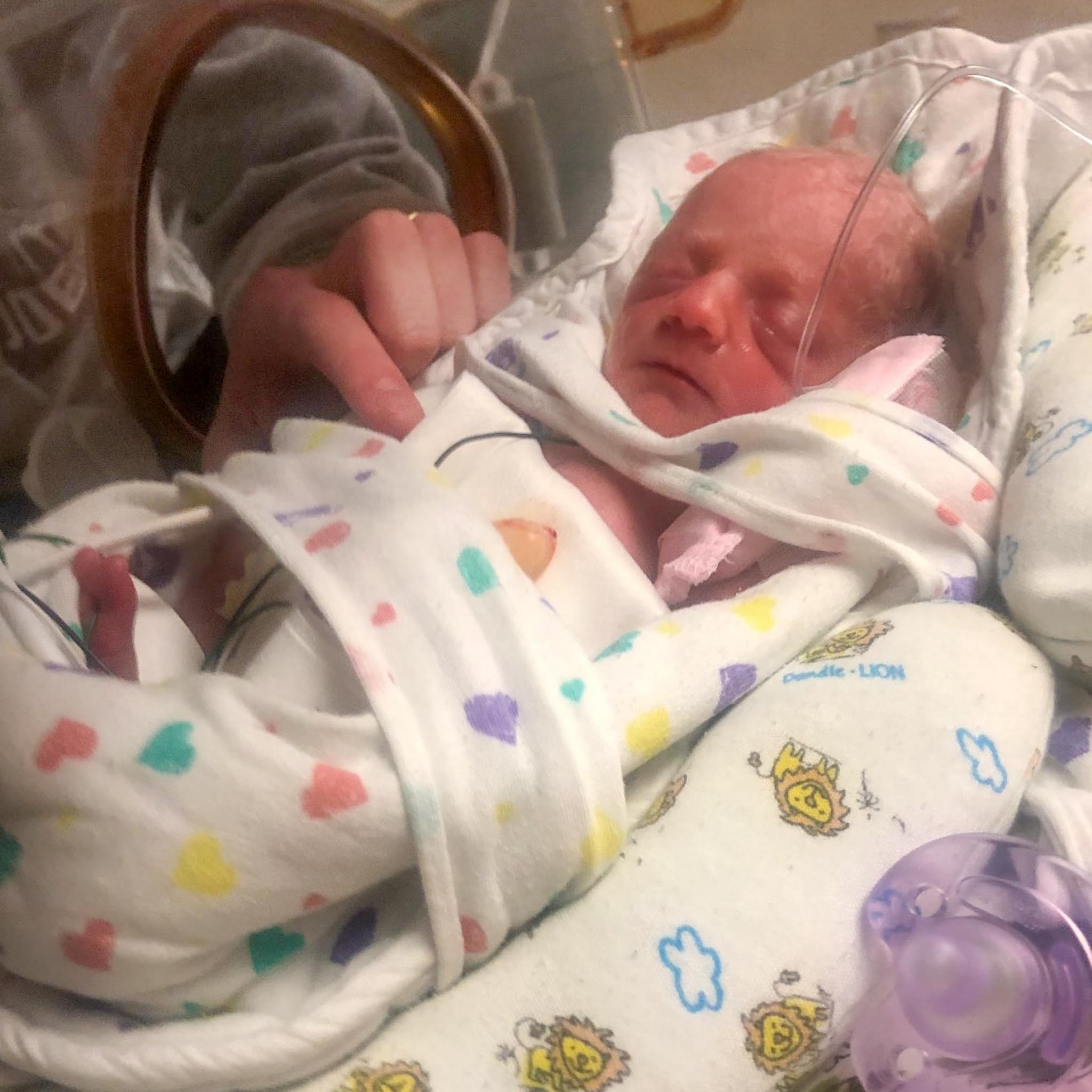 Newborn baby in NICU